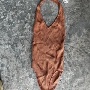 Kendall & Kylie Shimmer Peach Bodysuit One Piece